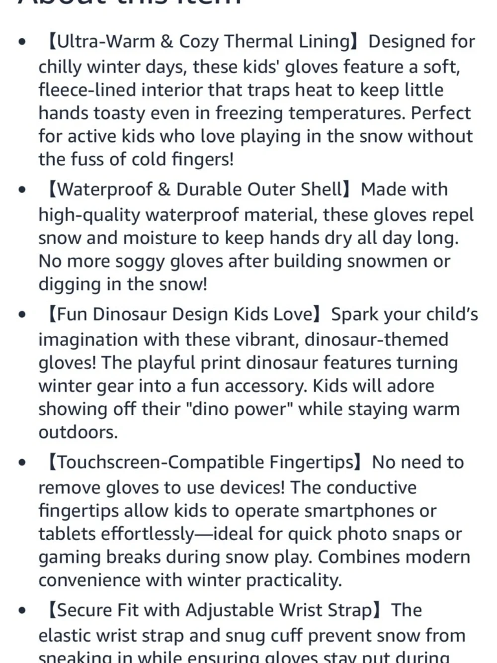 Big Kids Winter Ski Gloves - Light Blue & Green